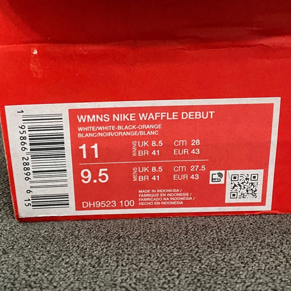 Nike Waffle Debut Women 11 White Grey Retro Lifestyle Runner Sneaker DH9523-100